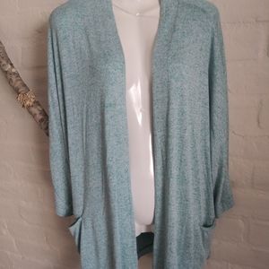 XL Green Thin Soft Cardigan